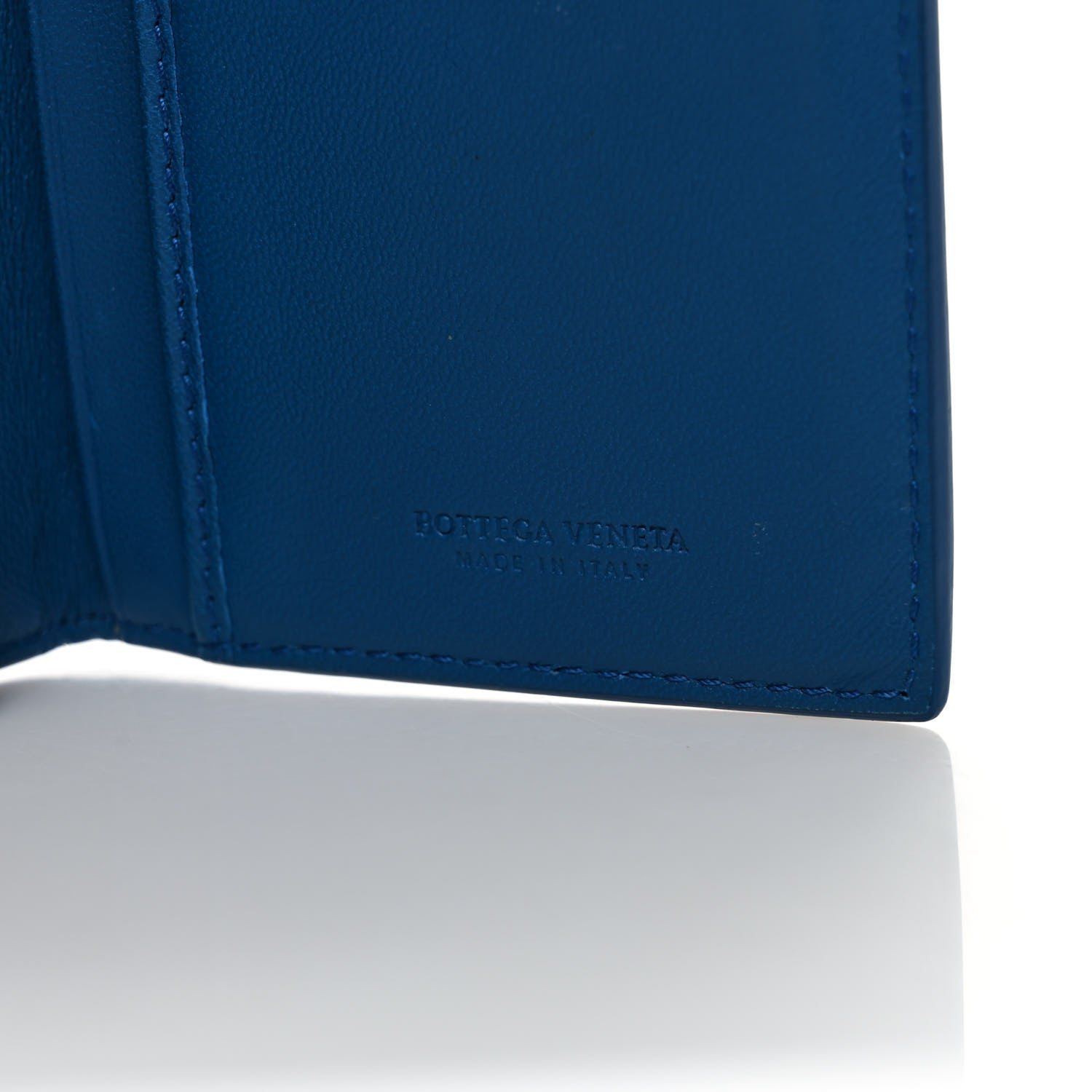 Bottega Veneta Nappa Intrecciato Continental Flap Wallet Black Blue 7 of 8