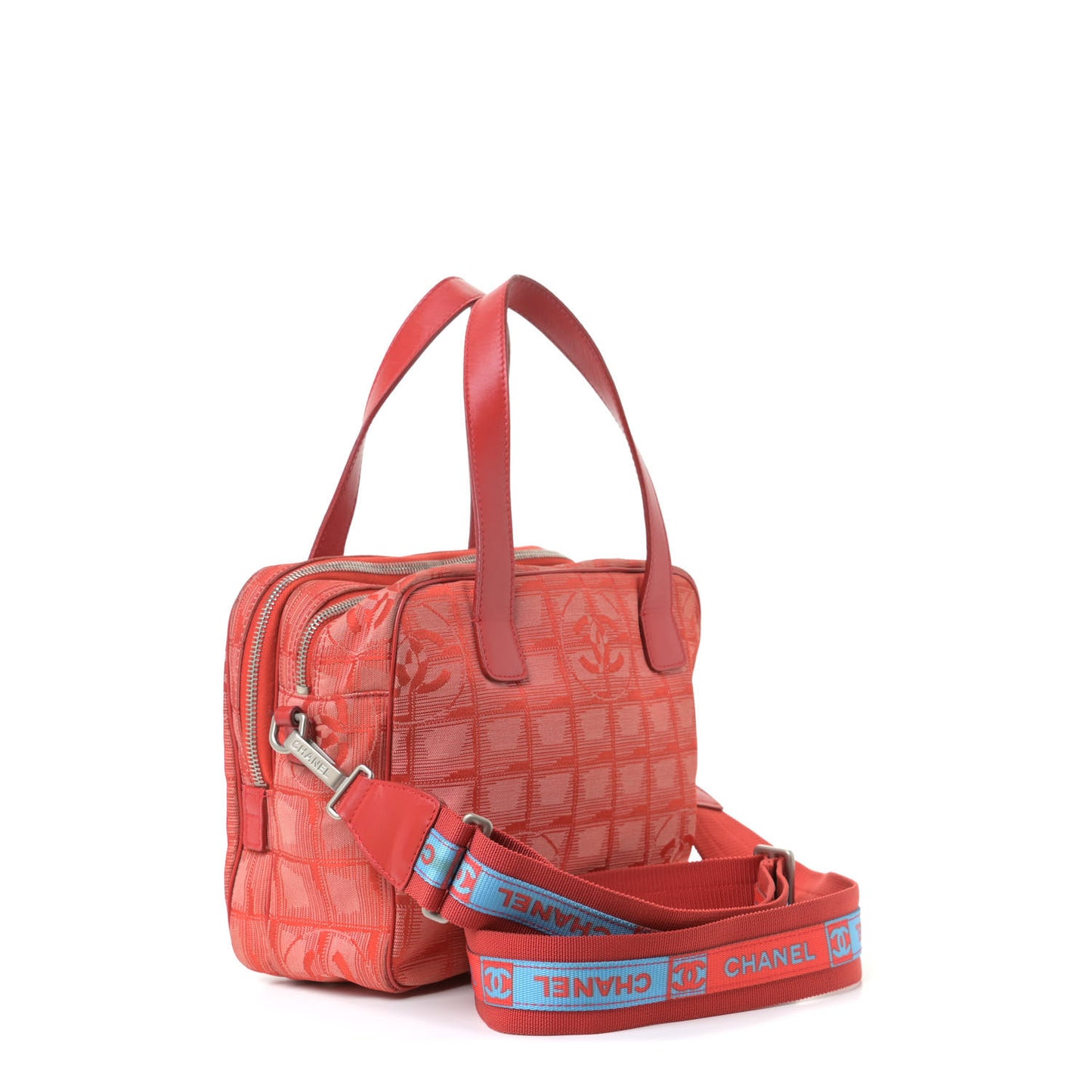 Nylon Small Travel Tote Red