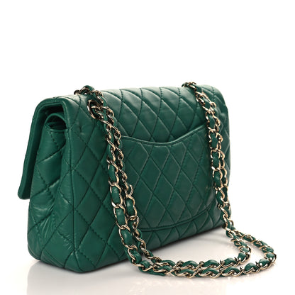 Chanel Lambskin Quilted Medium Double Flap Green 2 of 10