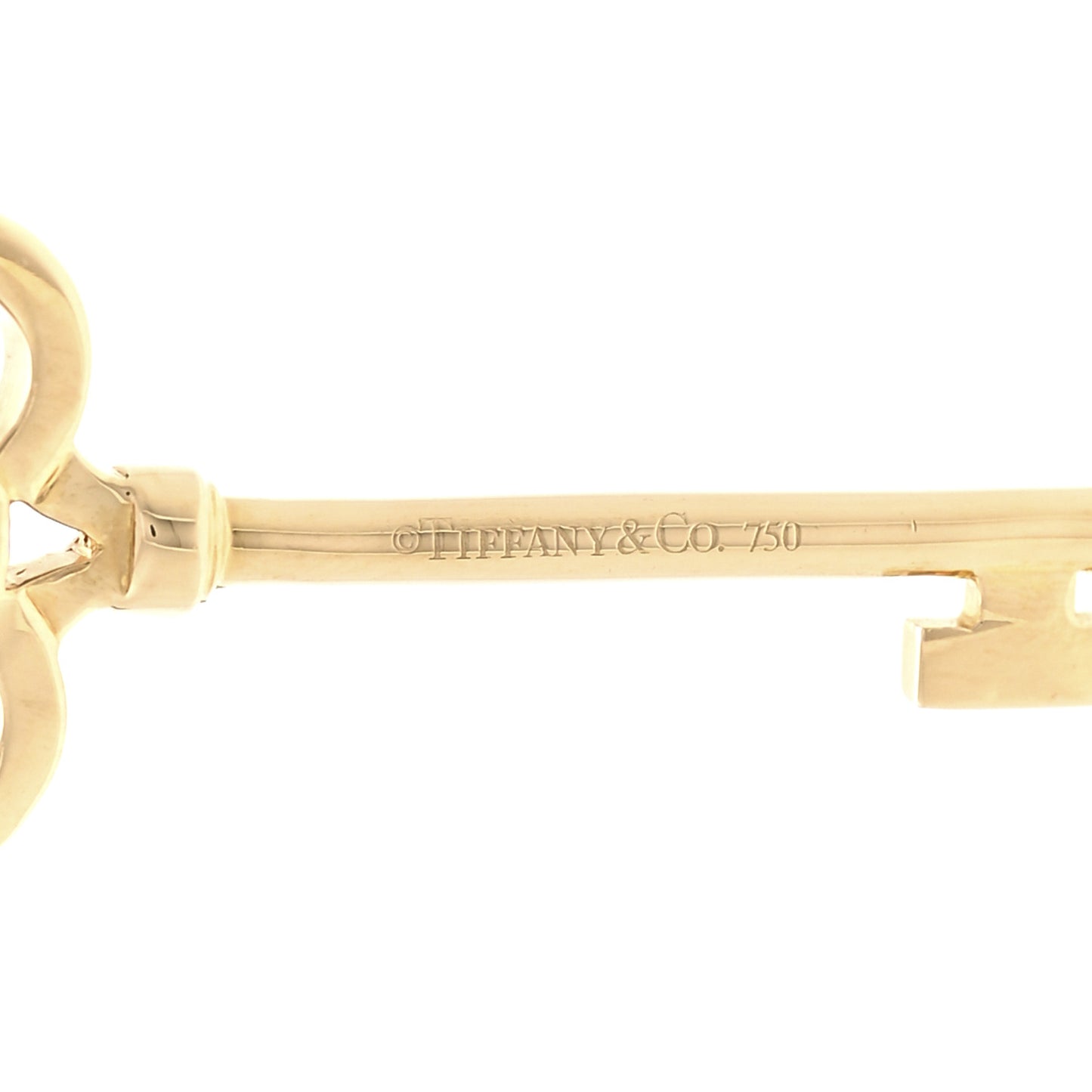 18K Yellow Gold Diamond Crown Key Pendant Necklace