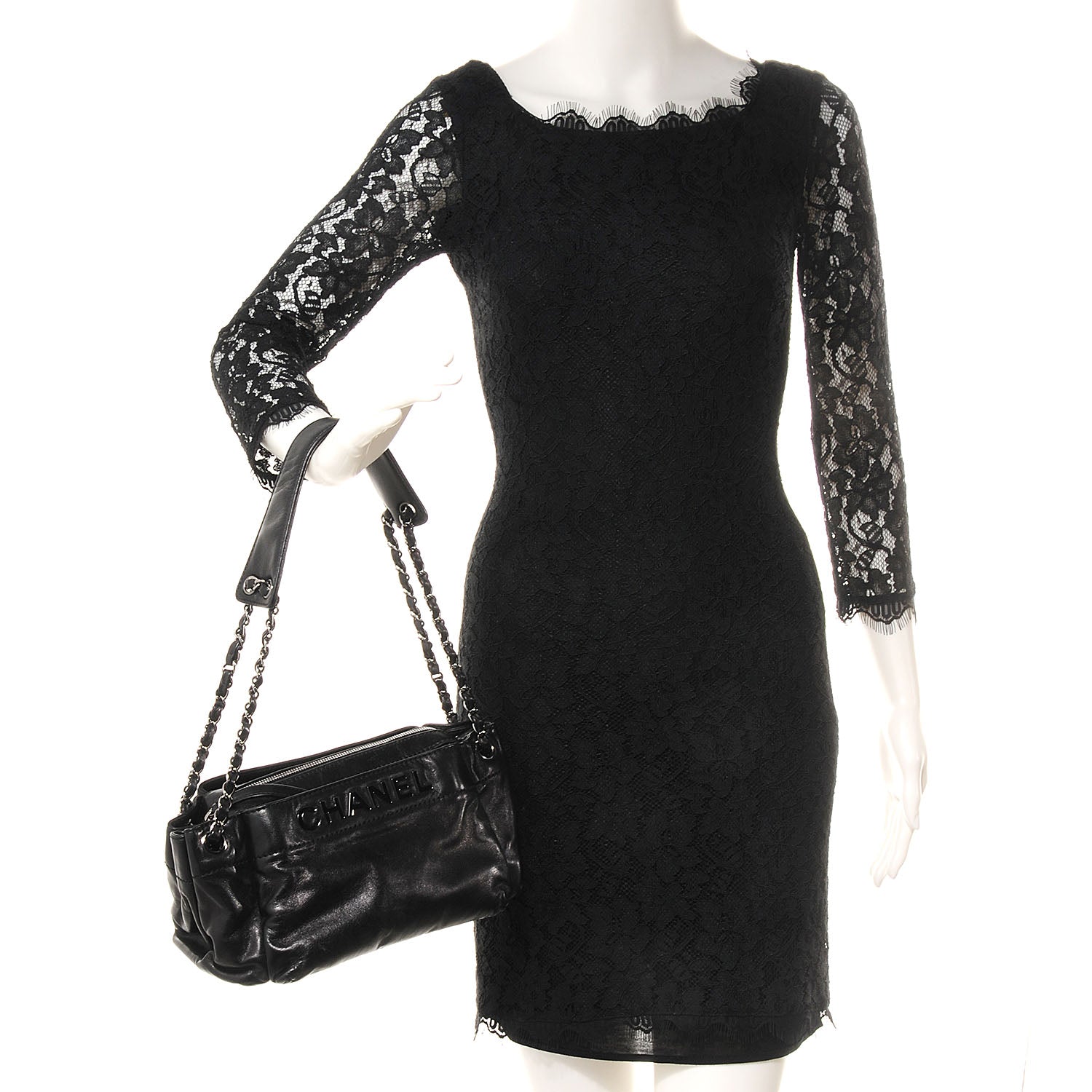 Chanel Lambskin Rock and Chic Shoulder Bag Black 2 of 8