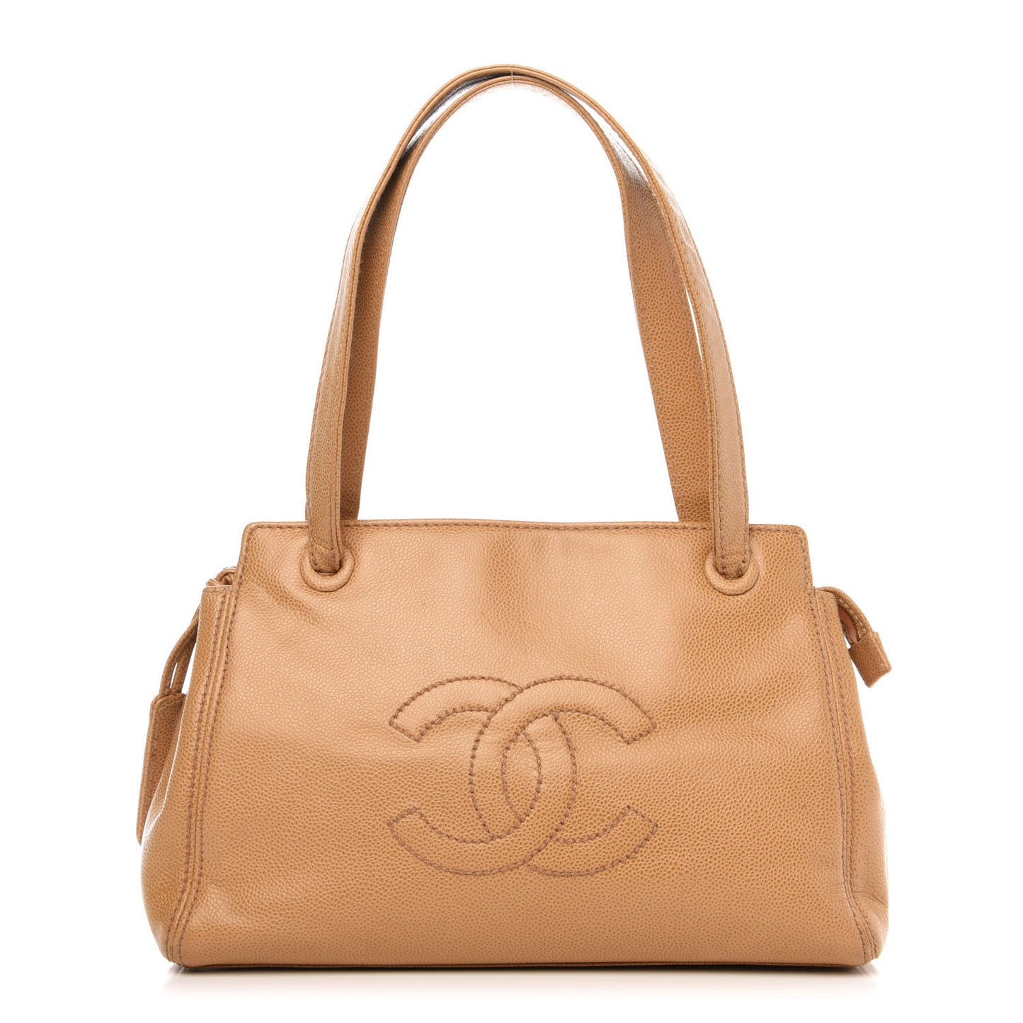 Caviar CC Shoulder Bag Beige