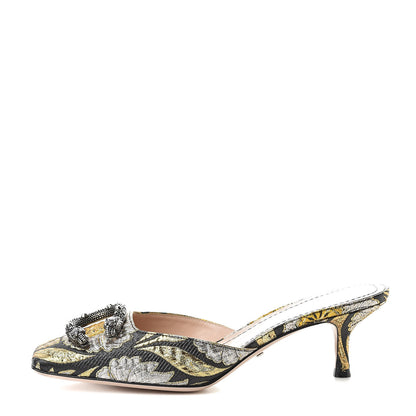 Gucci Jacquard Floral Dionysus Mules 36 Black 1 of 9