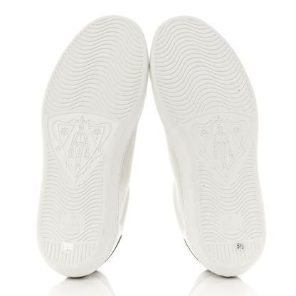 Gucci Calfskin Interlocking G Perforated Mens Ace Sneakers 5.5 White Grey Sky 5 of 11