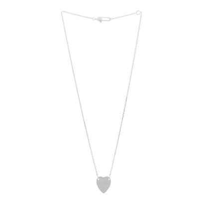 Gucci Sterling Silver Trademark Heart Pendant Necklace 2 of 5
