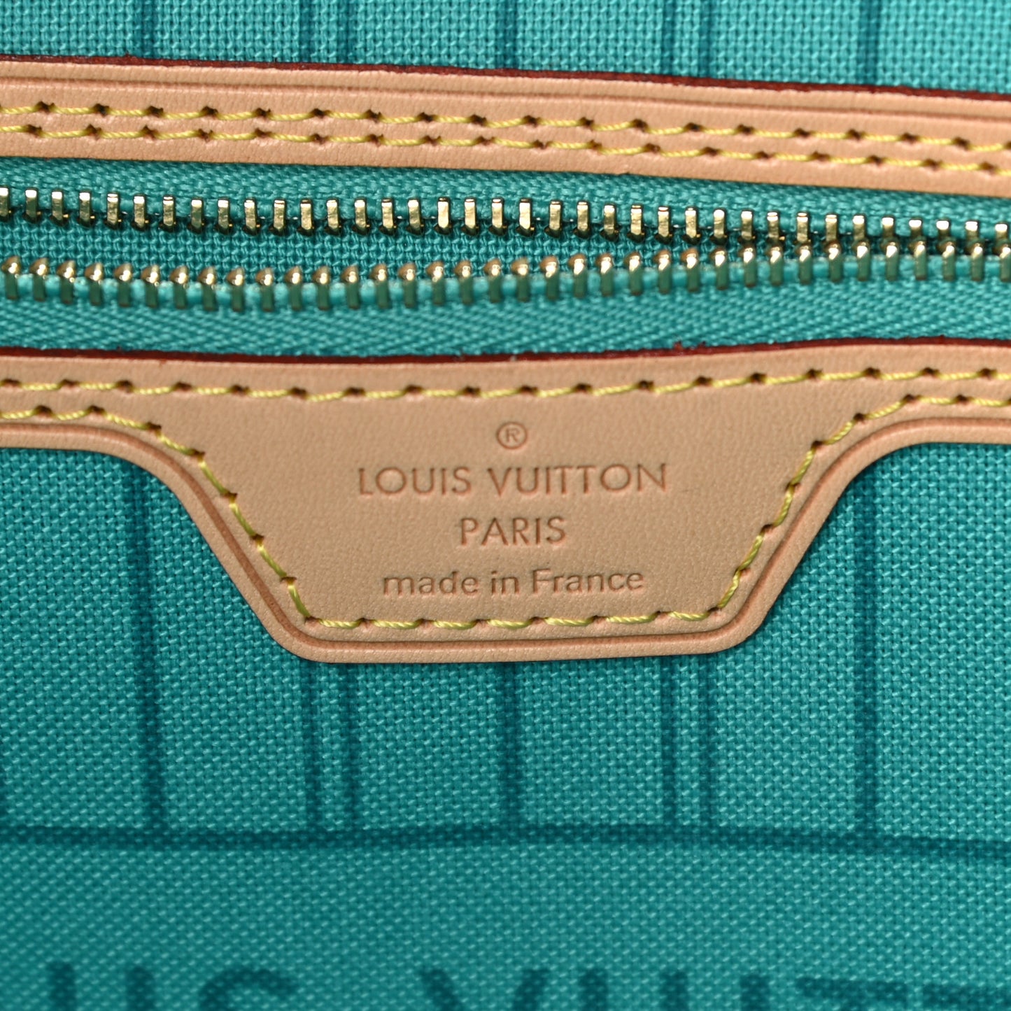 Monogram V Neverfull MM Turquoise