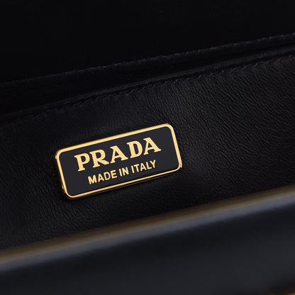 Prada Saffiano City Calfskin Light Frame Bag Nero Black 6 of 7