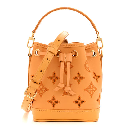 Louis Vuitton Perforated Calfskin Monogram Nano Noe Safran Yellow 1 of 13