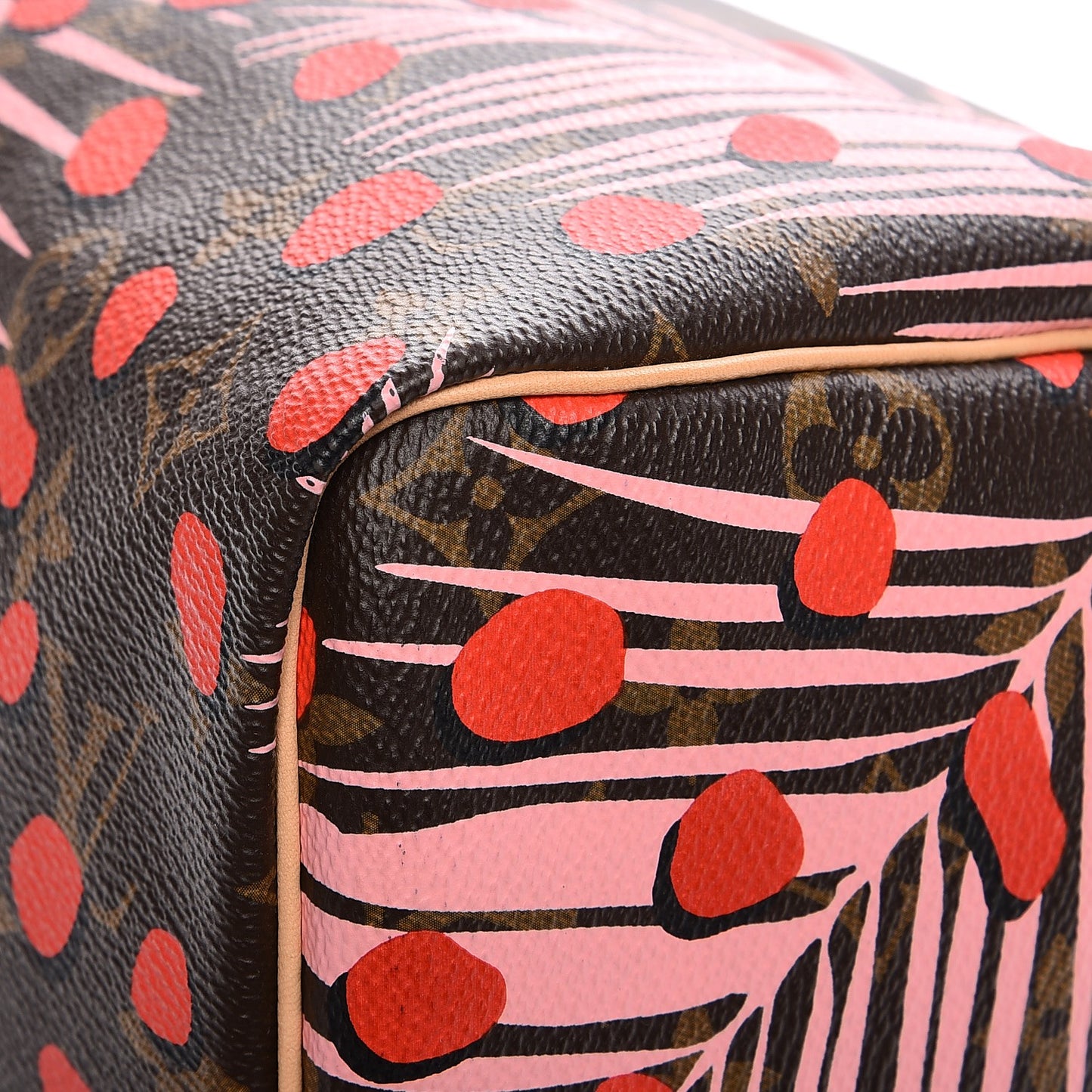 Monogram Jungle Dots Speedy 30 Sugar Pink Poppy