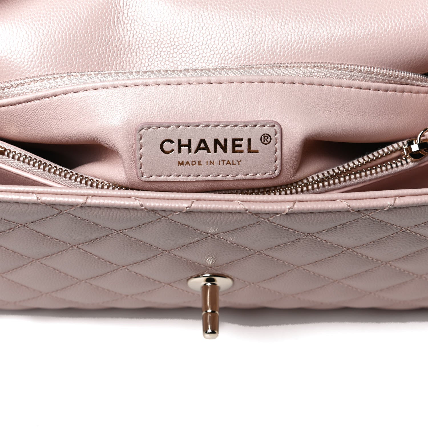 Chanel Caviar Quilted Small Coco Handle Flap Light Pink 6 of 15