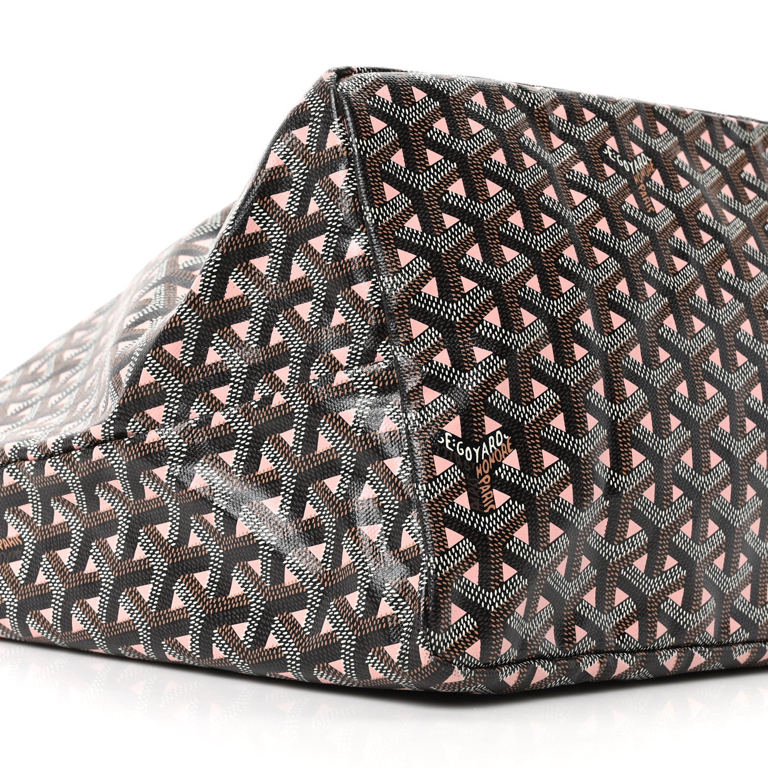 Goyard Goyardine Saint Louis Claire Voie GM Black Pink 9 of 10