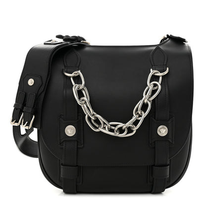 Versace Calfskin Small Biker Chain Satchel Black 1 of 12