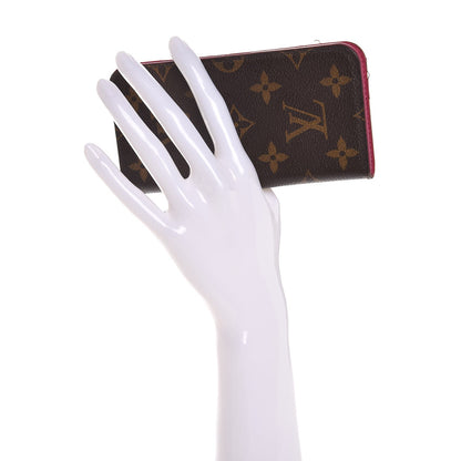 Louis Vuitton Monogram iPhone X Folio Case in Rose Pop 11 of 15