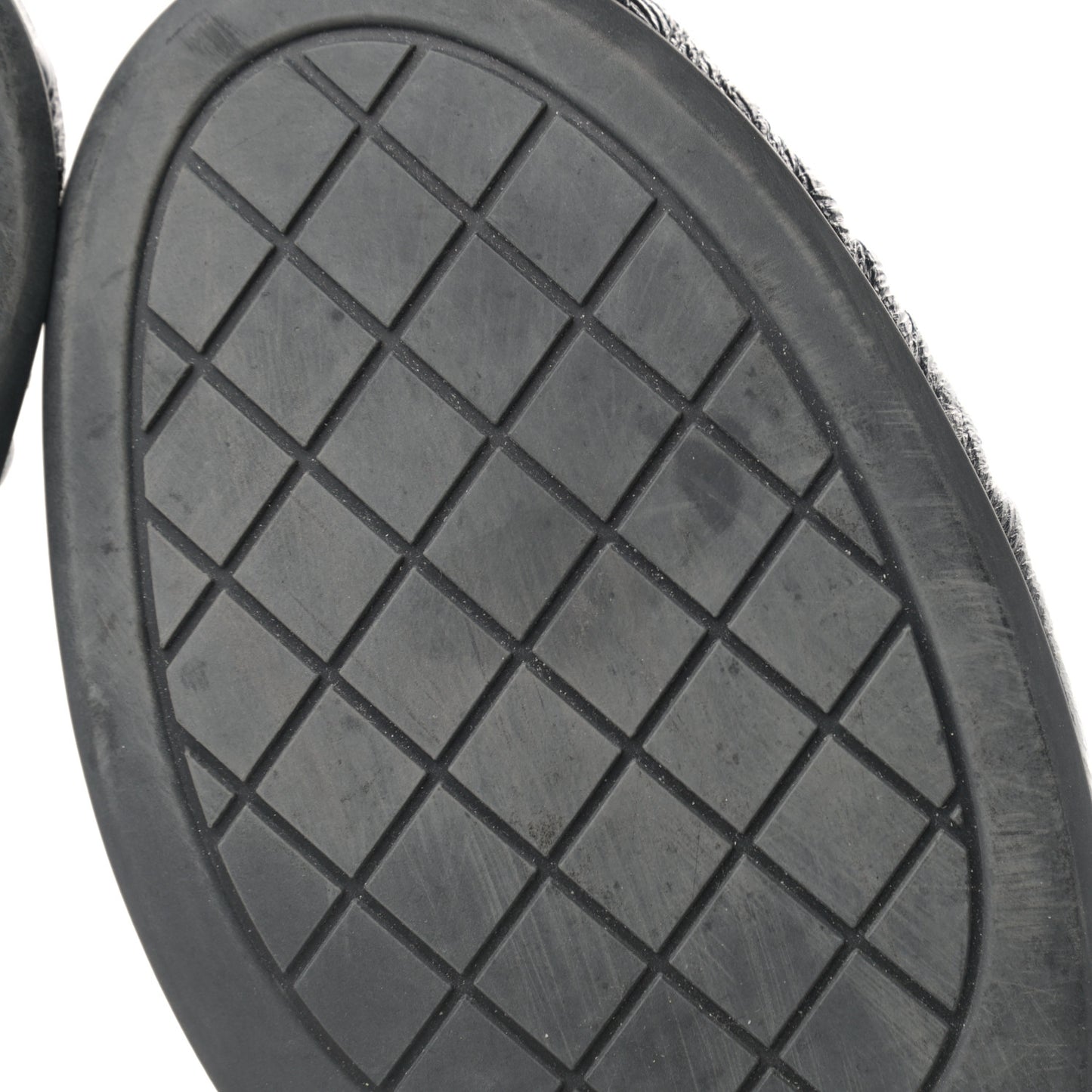 Crackled Patent Calfskin CC Mocassin Loafers 38.5 Black