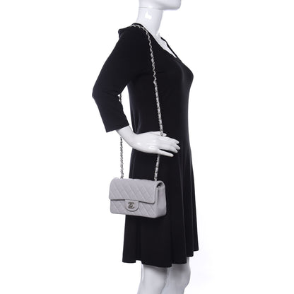 Chanel Lambskin Quilted Mini Rectangular Flap Grey 2 of 11