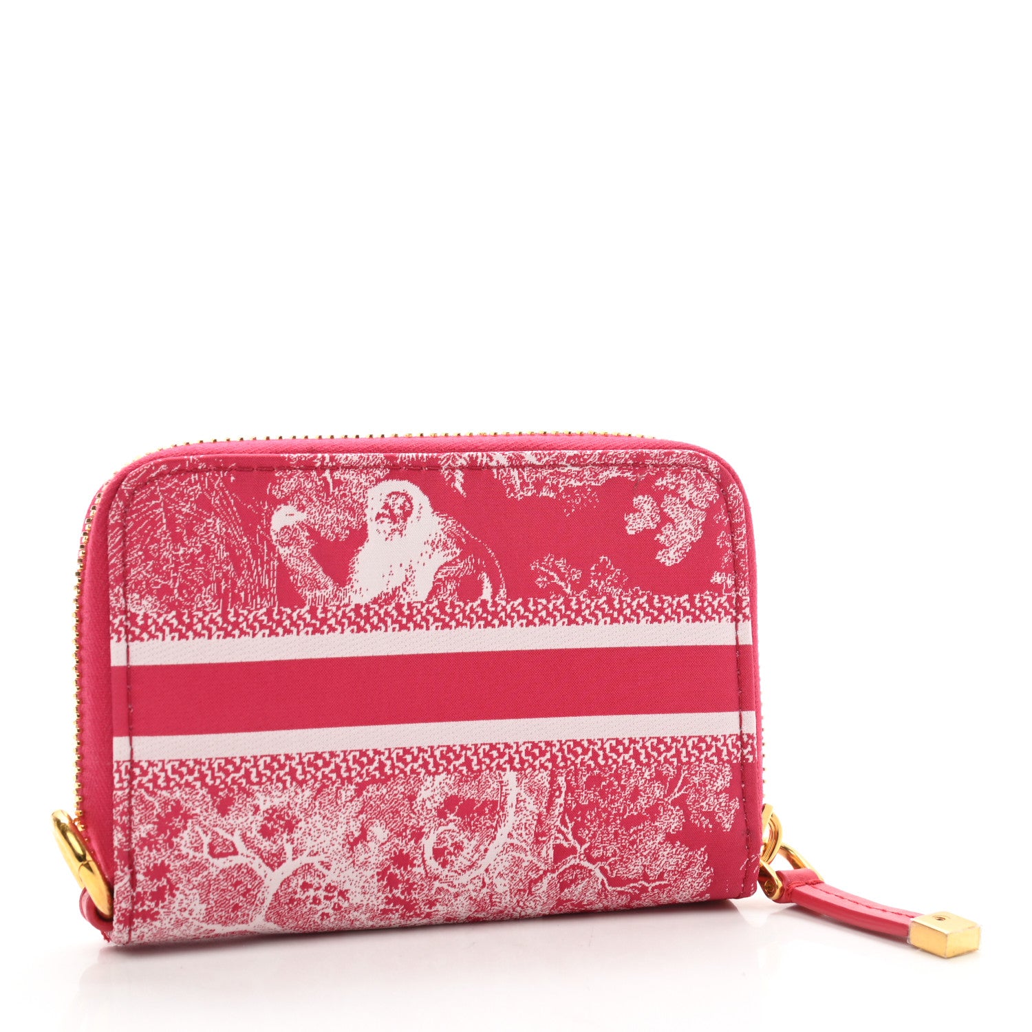 Christian Dior Technical Fabric Embroidered Toile De Jouy DiorTravel Detachable Card Holder Red 3 of 7