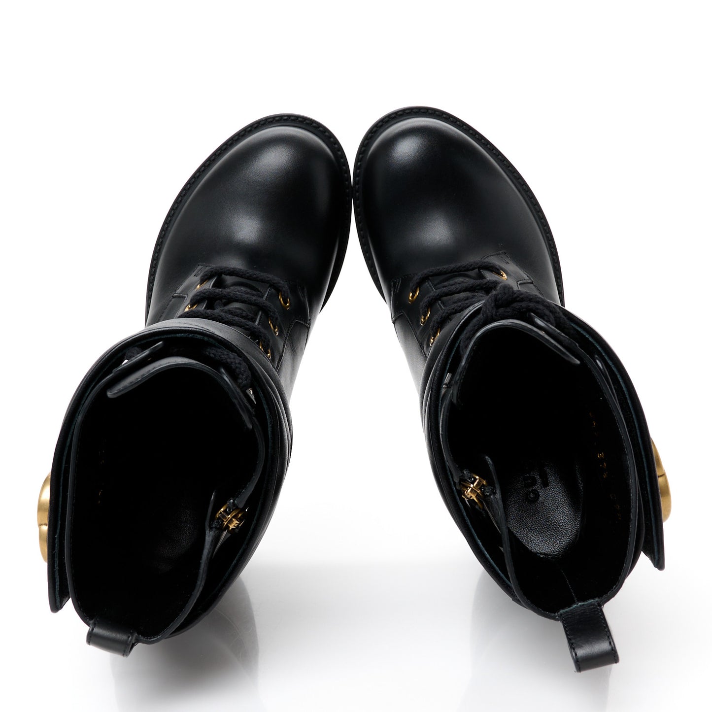 Flores Calfskin Nappa Charlotte Matelasse Ankle Boots 37.5 Black