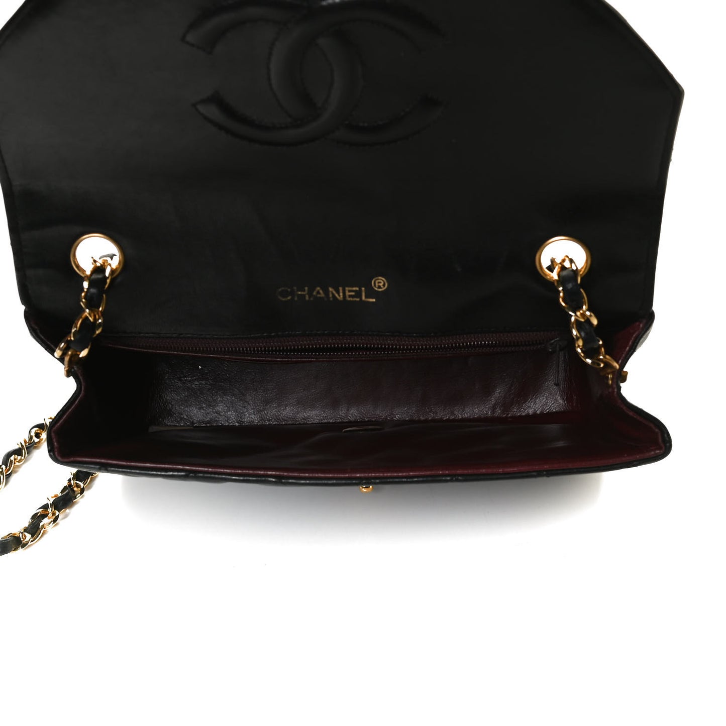 Lambskin Quilted Small Single Flap Black