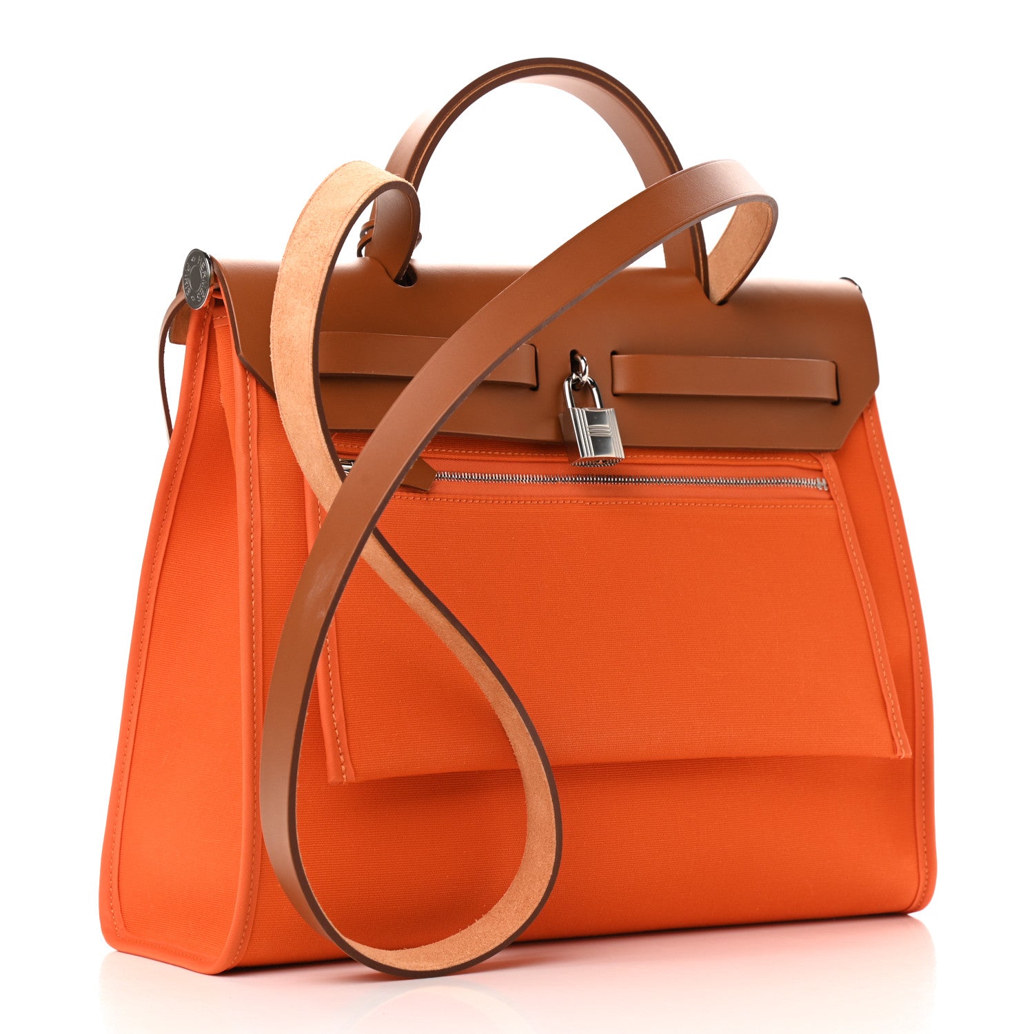 Hermes Toile Vache Hunter Herbag Zip 31 PM Orange 4 of 12