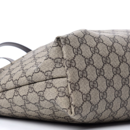 Gucci GG Supreme Monogram Medium Zippered Shopping Tote Dark Brown 6 of 11