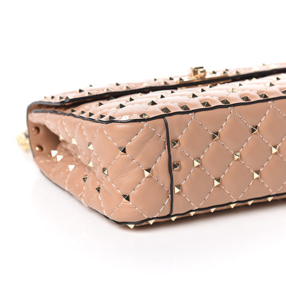 Valentino Garavani Nappa Large Rockstud Spike Shoulder Bag Camel Rose 5 of 9