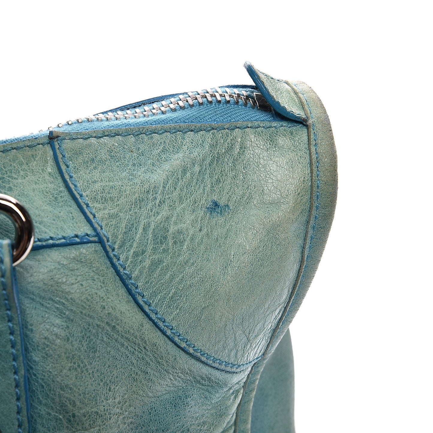 Agneau Giant 21 Silver Hardware Work Sky Silver Hardware