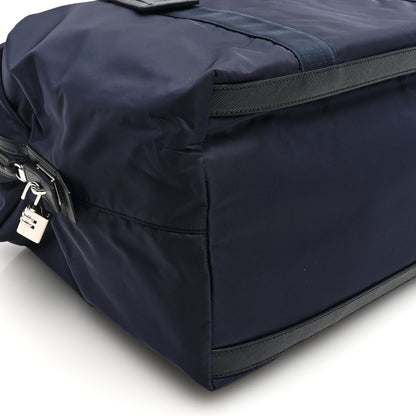 Prada Re-Nylon Saffiano Duffle Bag Navy 9 of 10