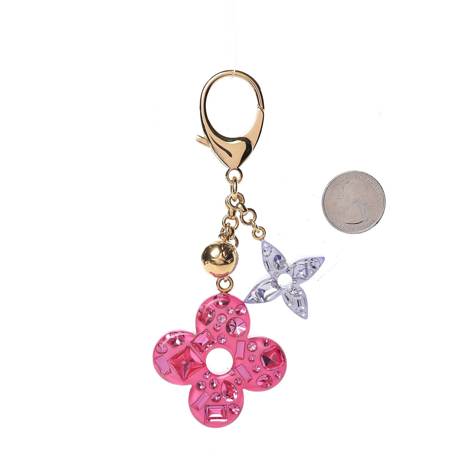 Resin Strass Glam Flower Bag Charm