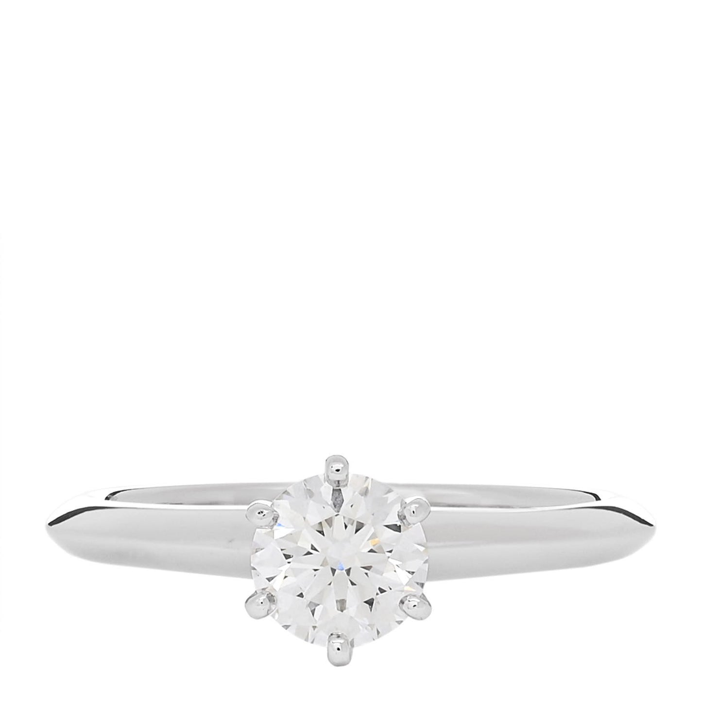 Platinum Diamond .68ct Solitaire Engagement Ring 53 6.25