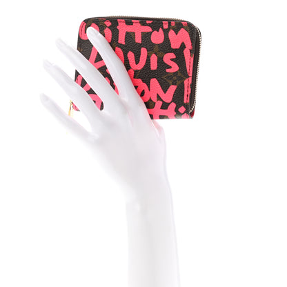 Louis Vuitton Monogram Graffiti Zippy Coin Purse Fuchsia 2 of 7