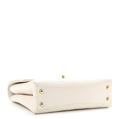 Chanel Grained Calfskin Small Stitched Flap White 4 of 16