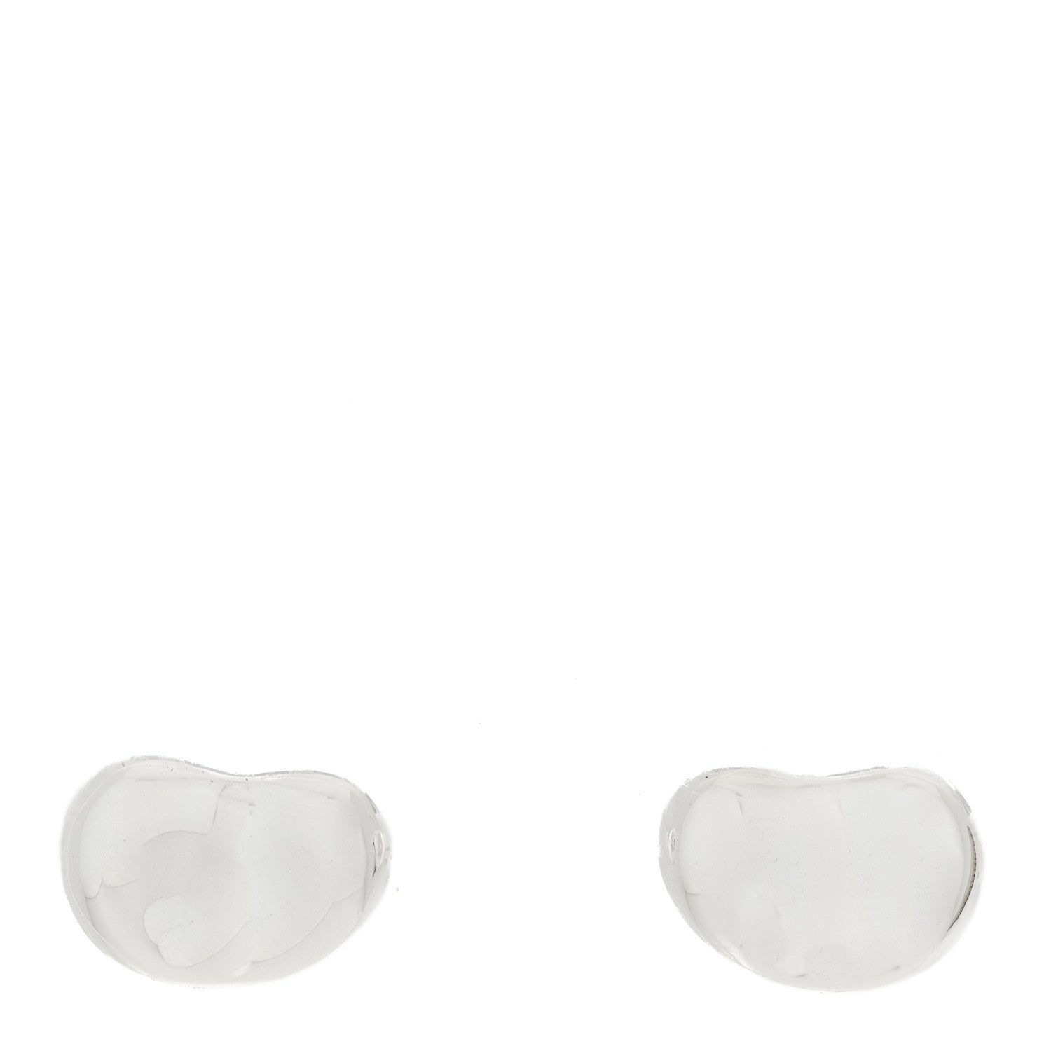 Tiffany Sterling Silver 11mm Elsa Peretti Bean Earrings 1 of 4