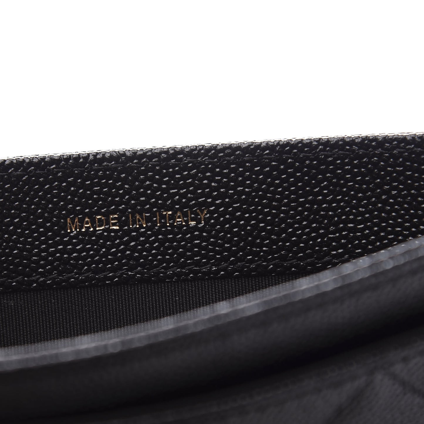 Caviar Quilted CC Strap Pouch Black