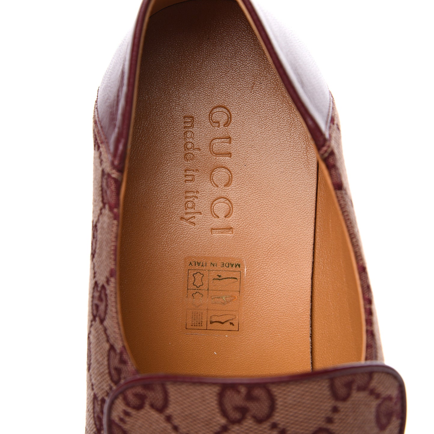 GG Monogram Granada Kid Mens Horsebit Loafers 10 Sahara Rubino Bright Bordeaux