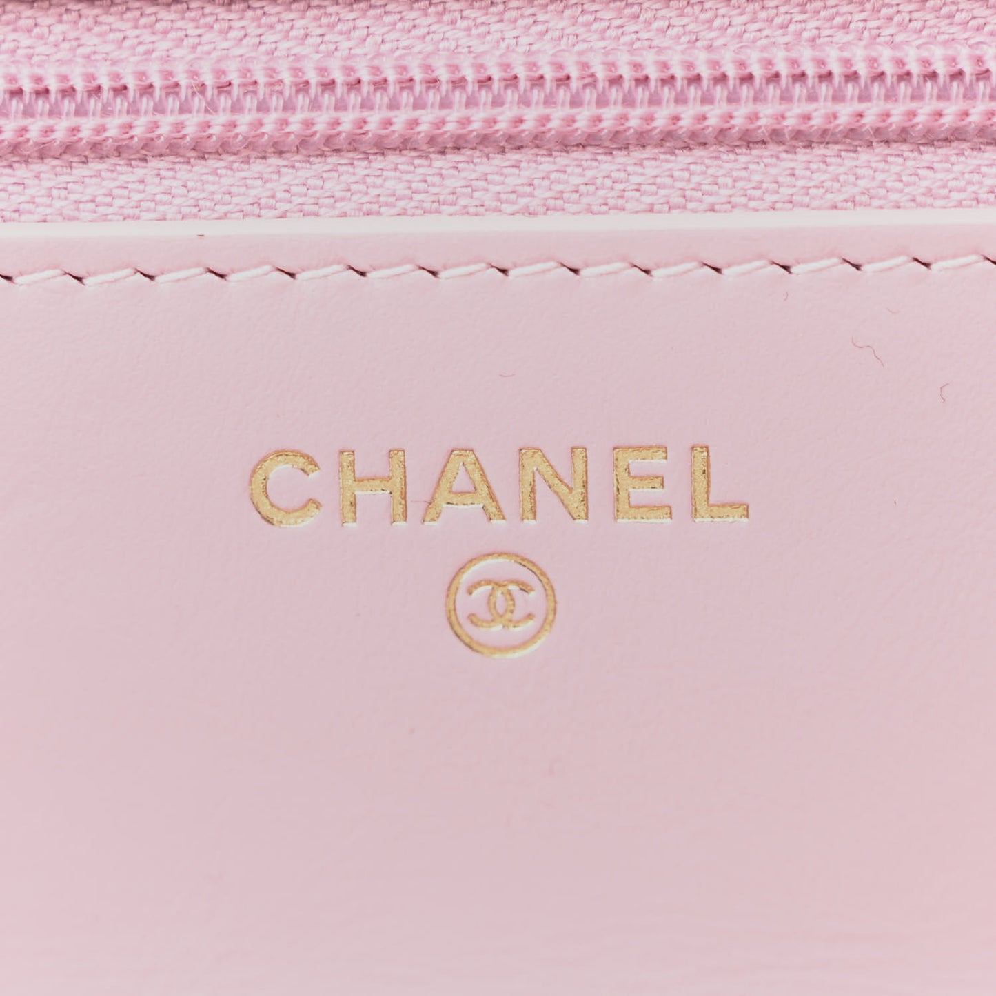 Shiny Calfskin Quilted Wallet on Chain WOC Pink