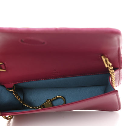 Gucci Velvet Matelasse Love Embroidered GG Marmont Mini Bag Light Raspberry Rose 5 of 9