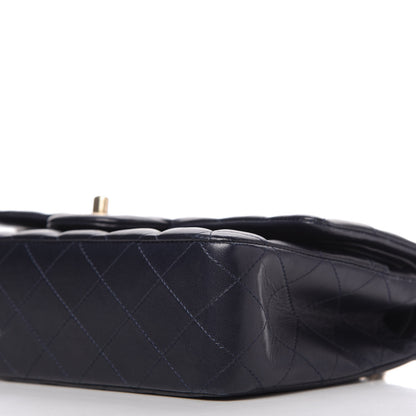 Chanel Lambskin Quilted Medium Double Flap Navy 7 of 12