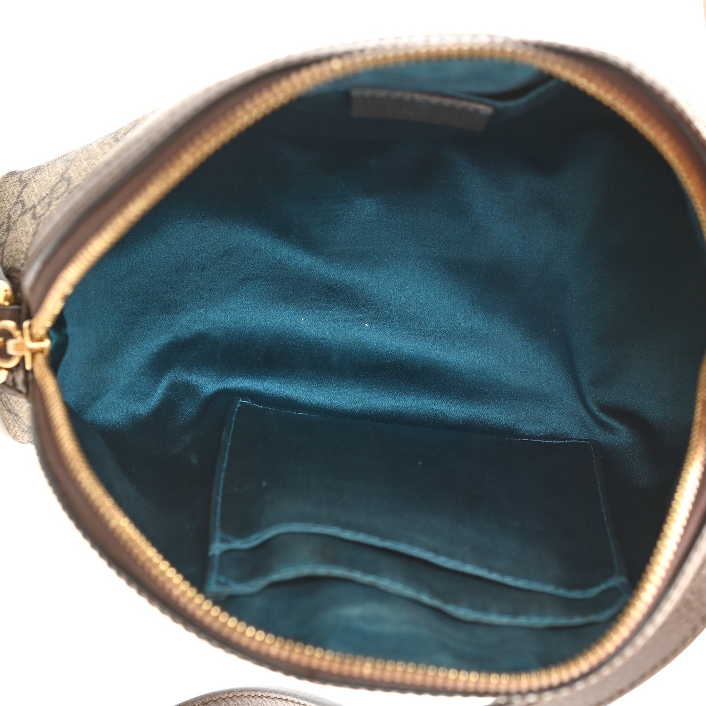 GG Supreme Monogram Textured Dollar Calfskin Web Small Ophidia Dome Shoulder Bag Beige Ebony New Acero