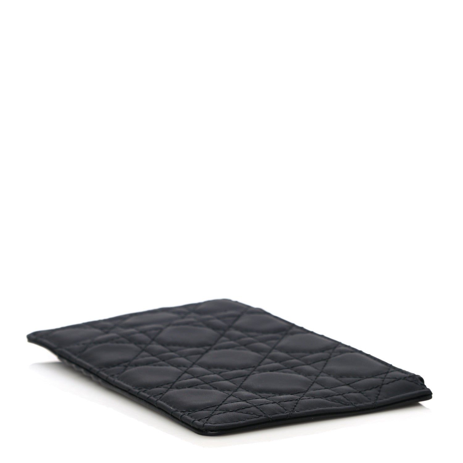 Christian Dior Ultra Matte Calfskin Cannage Large Lady Dior Zip Wallet Black 4 of 11