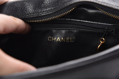 Chanel Caviar CC Large Cosmetic Case Black 8 of 13