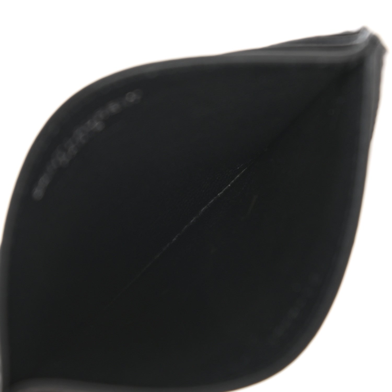 Saint Laurent Grain De Poudre Matelasse Chevron Monogram Credit Card Case Black 5 of 8