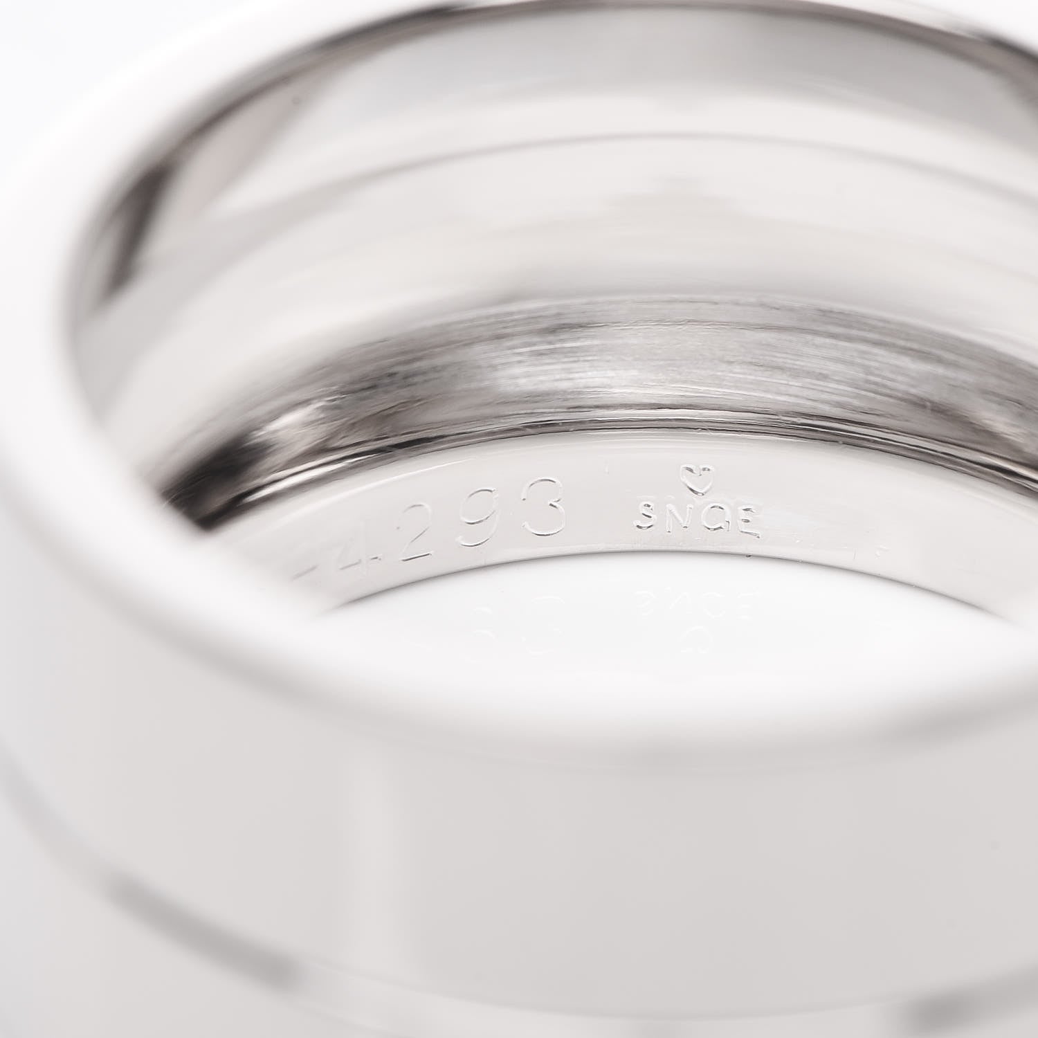 Cartier 18K White Gold 12mm Wide LOVE Ring 61 9.5 6 of 6