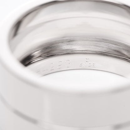 Cartier 18K White Gold 12mm Wide LOVE Ring 61 9.5 6 of 6