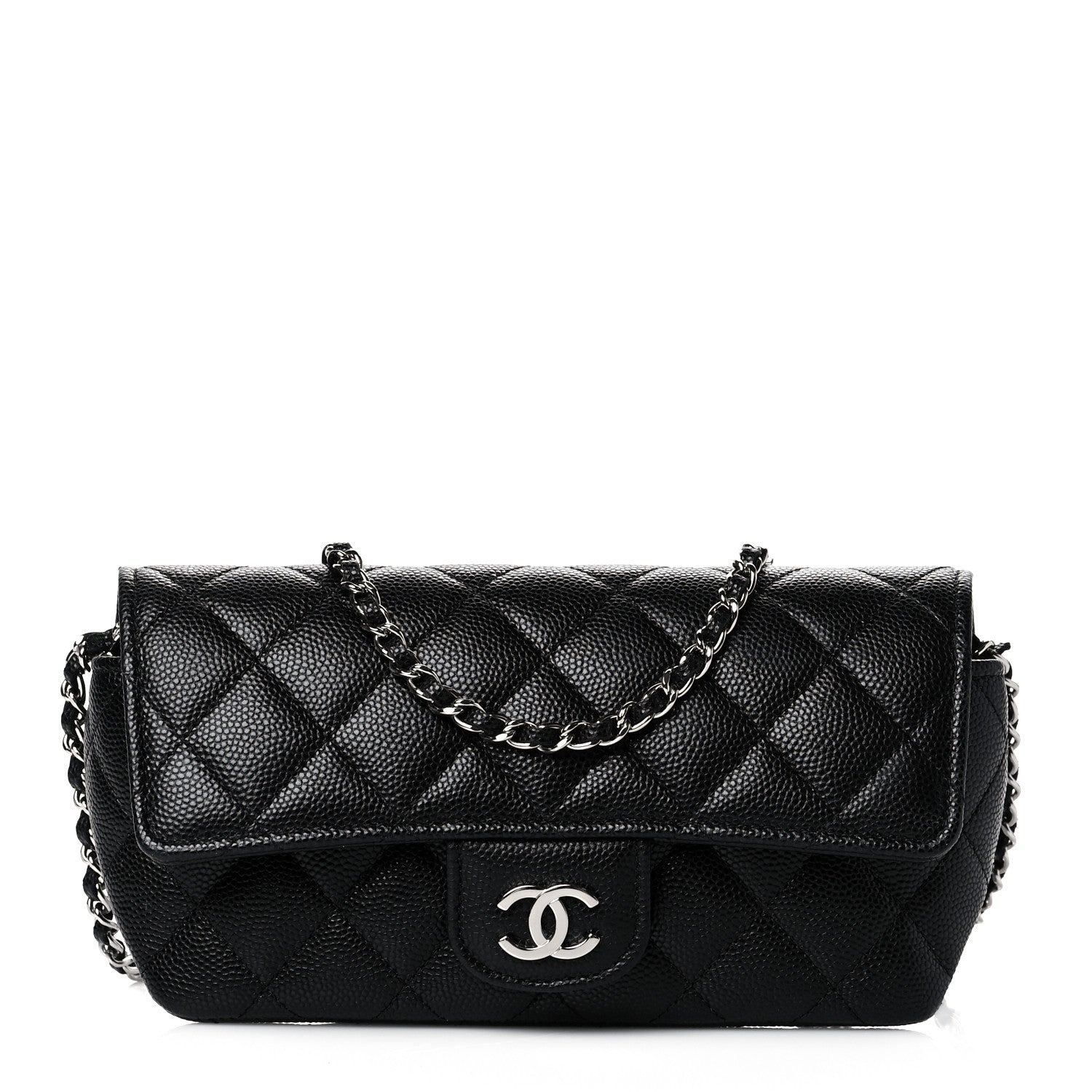 Chanel Caviar Quilted Glasses Case With Chain Black 1 of 12