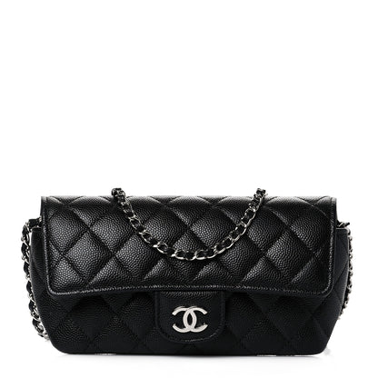 Chanel Caviar Quilted Glasses Case With Chain Black 1 of 12