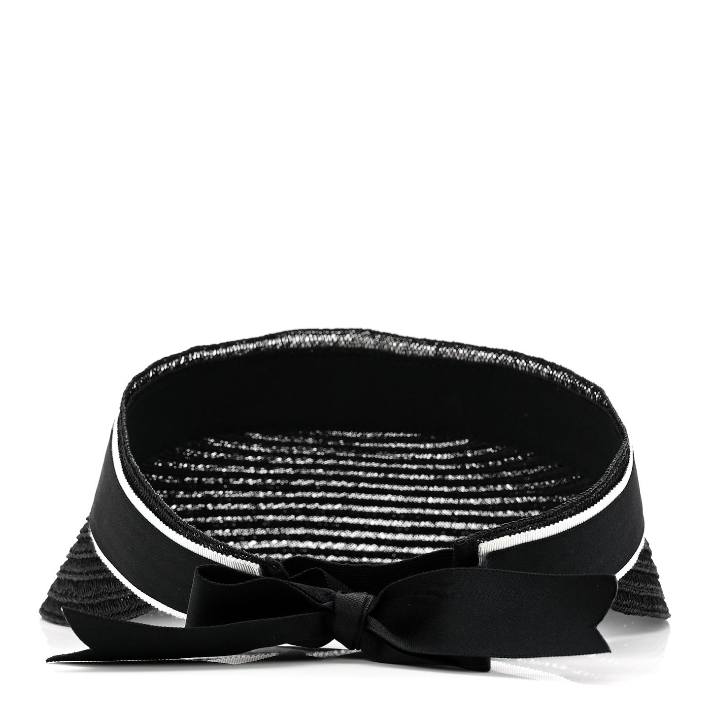 Abaca Cotton Ribbon Visor M Black