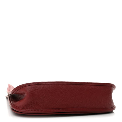 Hermes Taurillon Clemence Evelyne III PM Rouge H 4 of 12