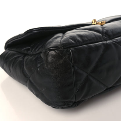 Chanel Goatskin Quilted Maxi Chanel 19 Flap Black 8 of 9
