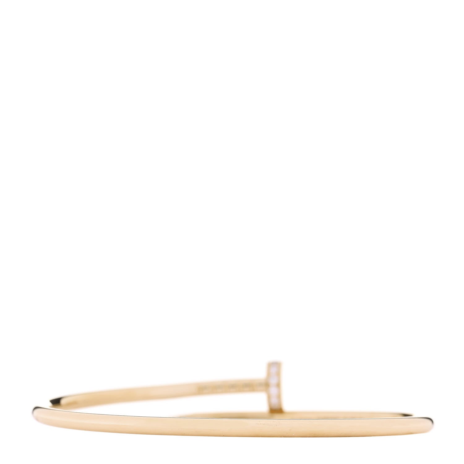 Cartier 18K Yellow Gold Diamond Small Juste Un Clou Bracelet 15 2 of 5
