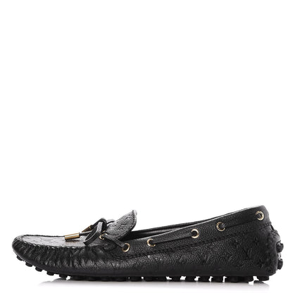 Louis Vuitton Calfskin Monogram Gloria Loafers 40 Black 1 of 9